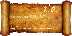 Kalocsay Olivér névjegykártya