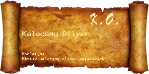 Kalocsay Olivér névjegykártya